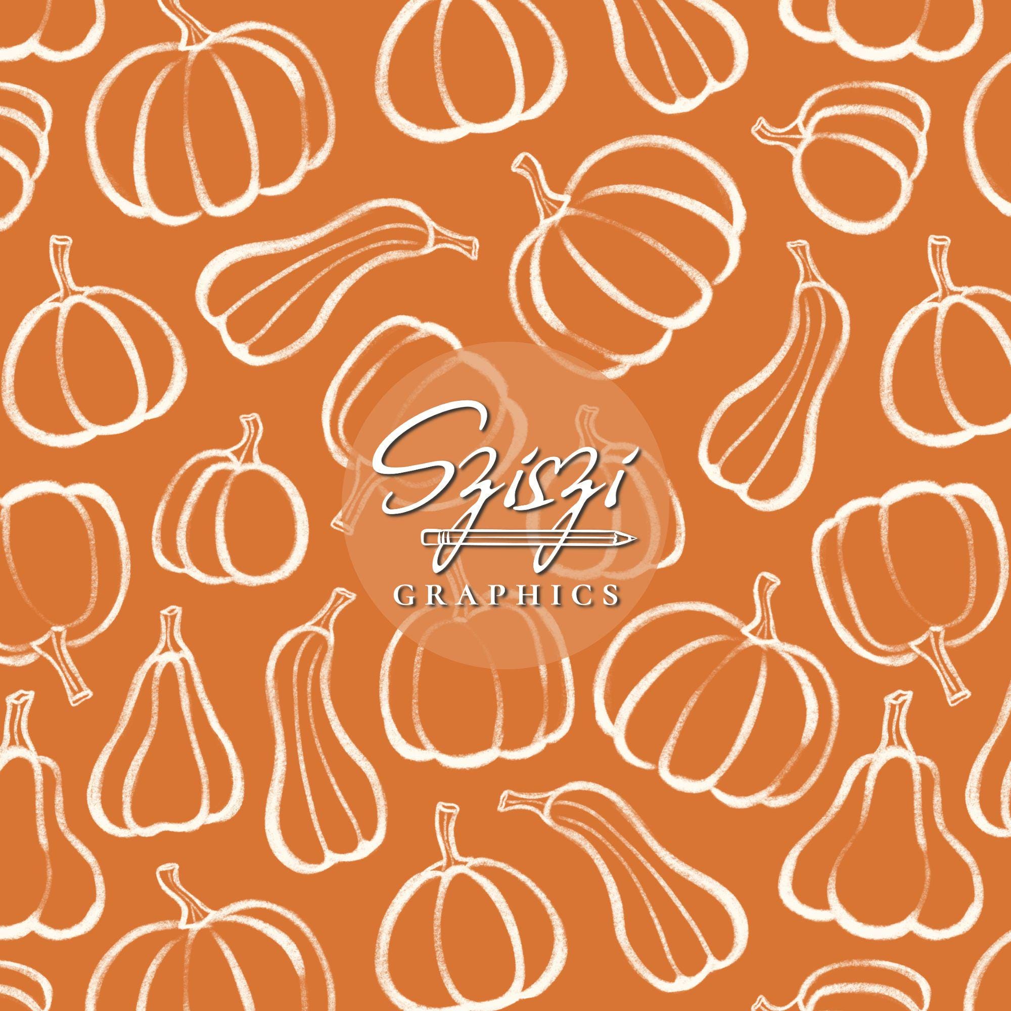 Kürbis Musterdesign Kürbis Umriss Boho Herbst Nahtlose Datei Einfach Halloween Nahtlos Minimal Herbst Ernte Nahtlos Hand Gezeichnet
