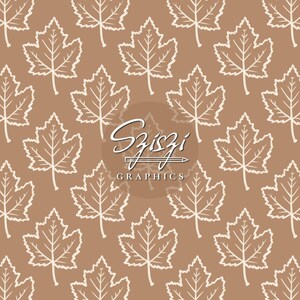 Neutrale Herbstblätter Nahtloses Muster Boho Ahornblatt Druck Minimalistisch Einfacher Herbst, Handgezeichnet