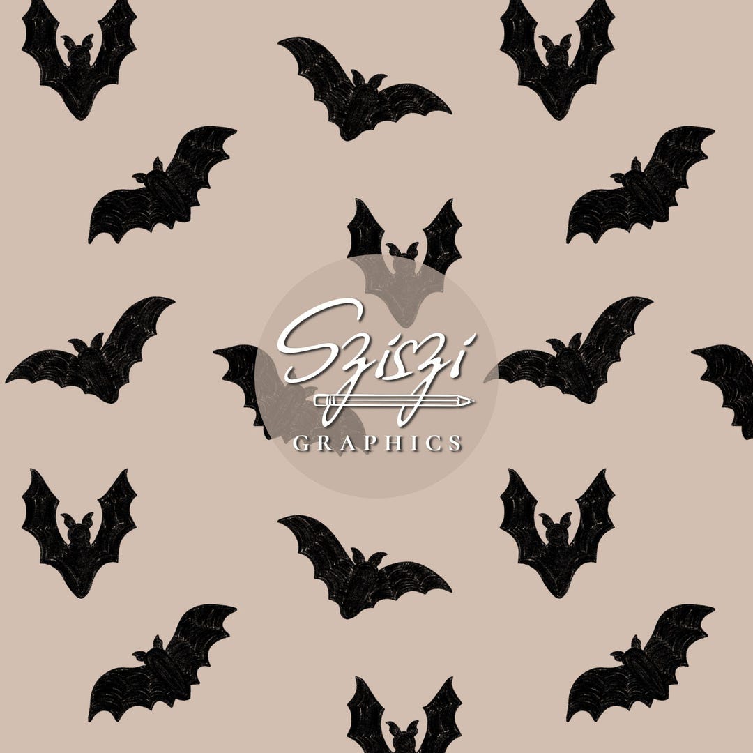 Boho Bat Seamless Pattern Simple Bats Neutral Halloween Seamless File ...