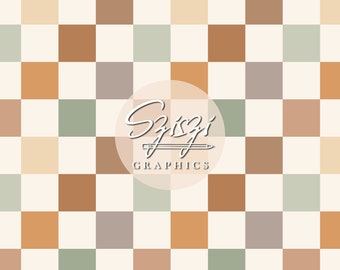 Boho Checker Seamless Pattern Coordinate Checkerboard Seamless File Muted Simple Plaid Neutral Boho Boy Seamless Baby Boy Seamless