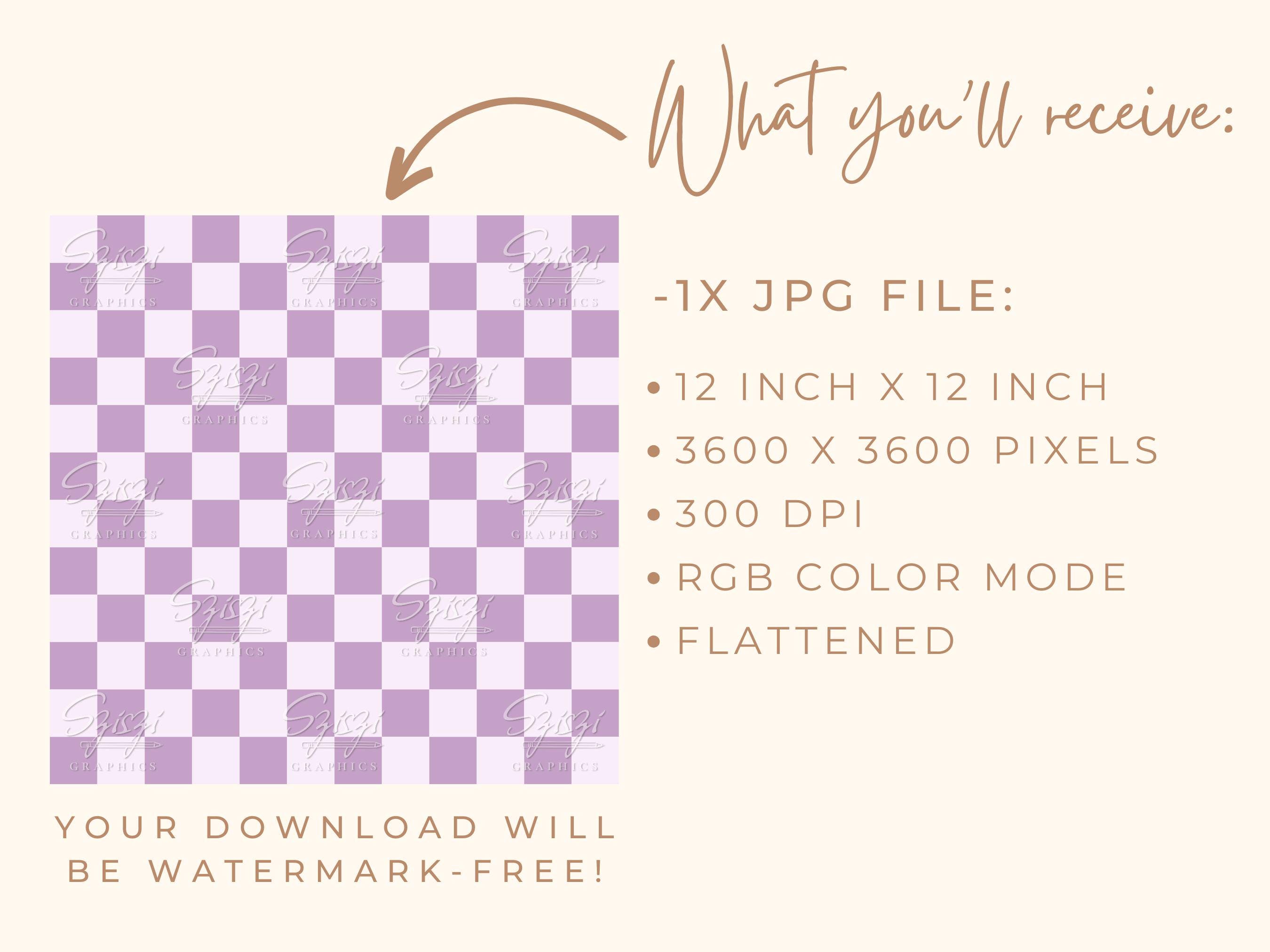 Lavender Checkered Seamless Pattern Coordinate Checkerboard Print Girl ...
