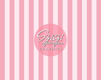 Girl Seamless Pattern Girly Pink Stripes Coordinate Striped Print Simple Minimalist Preppy