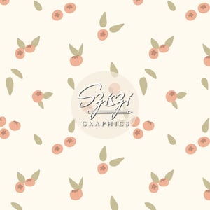 Boho Pink Fruit Seamless Pattern Simple Berries Seamless Minimalist Boho Girl Seamless File Cute Neutral Girl Summer Seamless Hand Drawn
