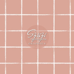 Grid Seamless File Boho Checker Seamless Pattern Geometric Modern Minimalist Simple Girl Coordinate Pink