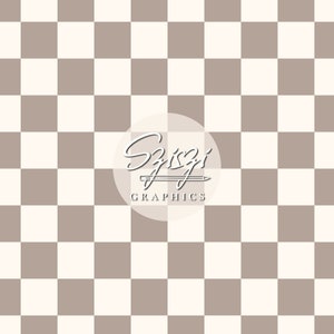 May include: A repeating pattern of light beige and white squares forming a checkerboard design. Centered is a circular logo featuring the white cursive text Sziszi, a graphic of a pencil, and the word GRAPHICS in a simple sans-serif font.