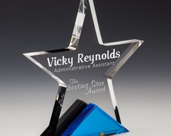 Gold Spectrum Pinnacle Star Award Plaque, Custom Award, Employee Recognition, Retirement Appreciation, Corporate Award, Custom Gift