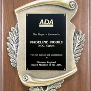 Custom Bronze Metal Scroll Plaque, Custom Award, Employee Recognition, Retirement Appreciation, Corporate Award, Custom Plaque, Custom Gift