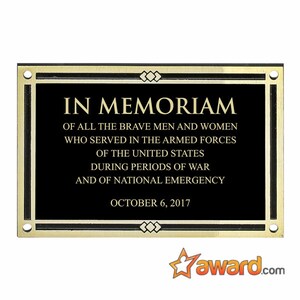 Personalized Indoor Cast Aluminum Plaque, Custom Award, Employee Recognition, Retirement Appreciation Corporate Award Custom Plaque