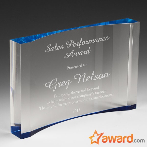 Custom Gold Crest Award Plaque Custom Award Employee Etsy