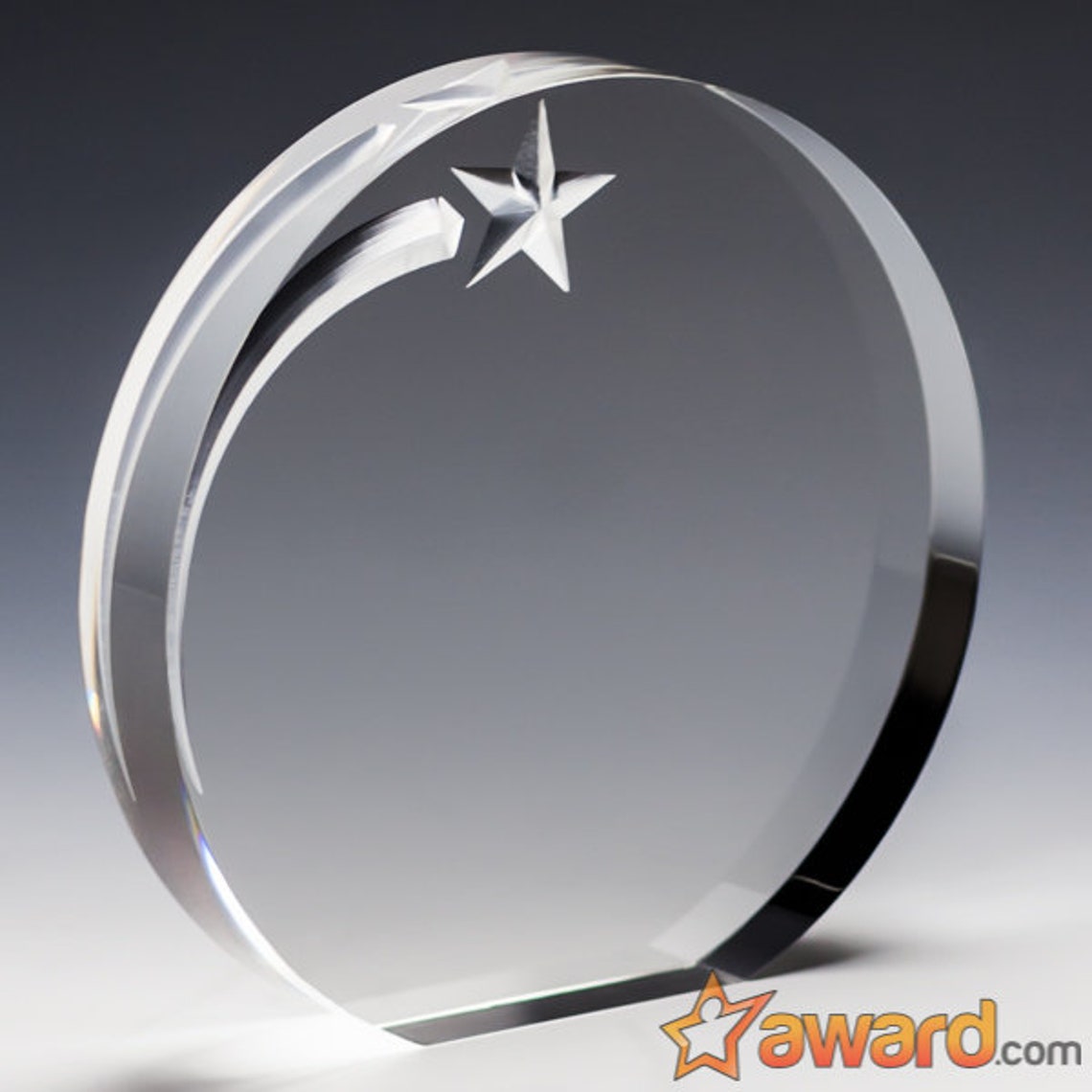 Ravanox 7 1/4" Diamond Cosmic Glass Rising Star Award, Custom Engraved Glass Award-557324