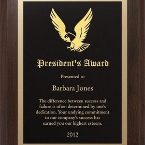 Personalized Cherry Wood Award Plaque, Custom Award, Employee Recognition, Retirement Appreciation, Corporate Award, Custom Plaque, Gift