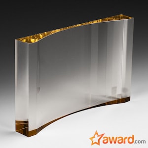 Custom Gold Crest Award Plaque, Custom Award, Employee Recognition, Retirement Appreciation, Corporate Award, Custom Gift, Multiple Sizes