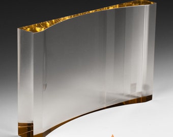 Custom Gold Crest Award Plaque, Custom Award, Employee Recognition, Retirement Appreciation, Corporate Award, Custom Gift, Multiple Sizes