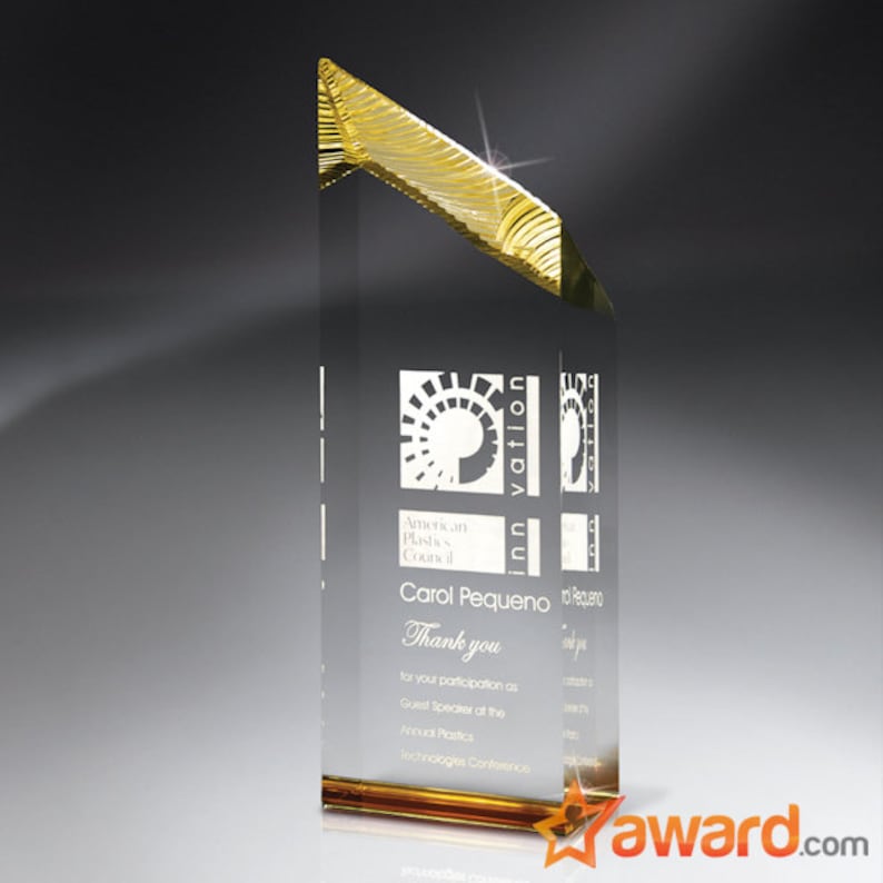 Chisel Awards Personalized Blue Chisel Peak Award Plaque, Custom Award, Employee ...