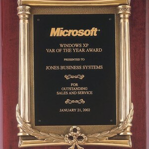 Custom Rosewood Plaque with Bronze Wreath, Custom Award, Employee Recognition, Retirement Appreciation, Corporate Award, Custom Plaque, Gift