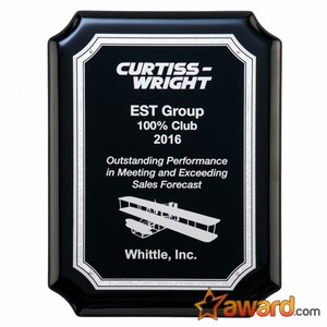 Custom Black Plaque - Silver plate, Custom Award, Employee Recognition, Retirement Appreciation, Corporate Award, Custom Plaque Custom Gift