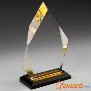 Engraved Acrylic Diamond Award plaque, Custom Award, Employee Recognition, Retirement Appreciation, Corporate Award, Custom Gift, Many Sizes