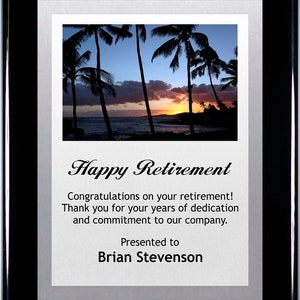 Black Piano Finished Wood Plaque, Custom Award Plaque, Employee Recognition, Retirement Appreciation, Corporate Award, Custom Gift
