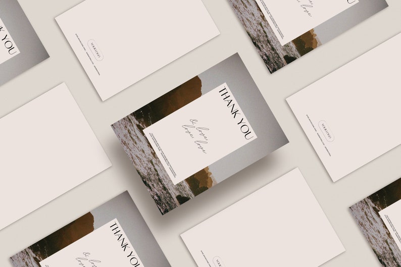 Thank You Card Canva Template - Printable & Editable for Fashion ...