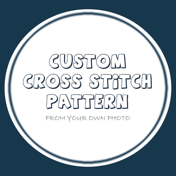 Custom Cross Stitch Pattern from Your Own Photo  - 8 x 8 inch PDF Digital File