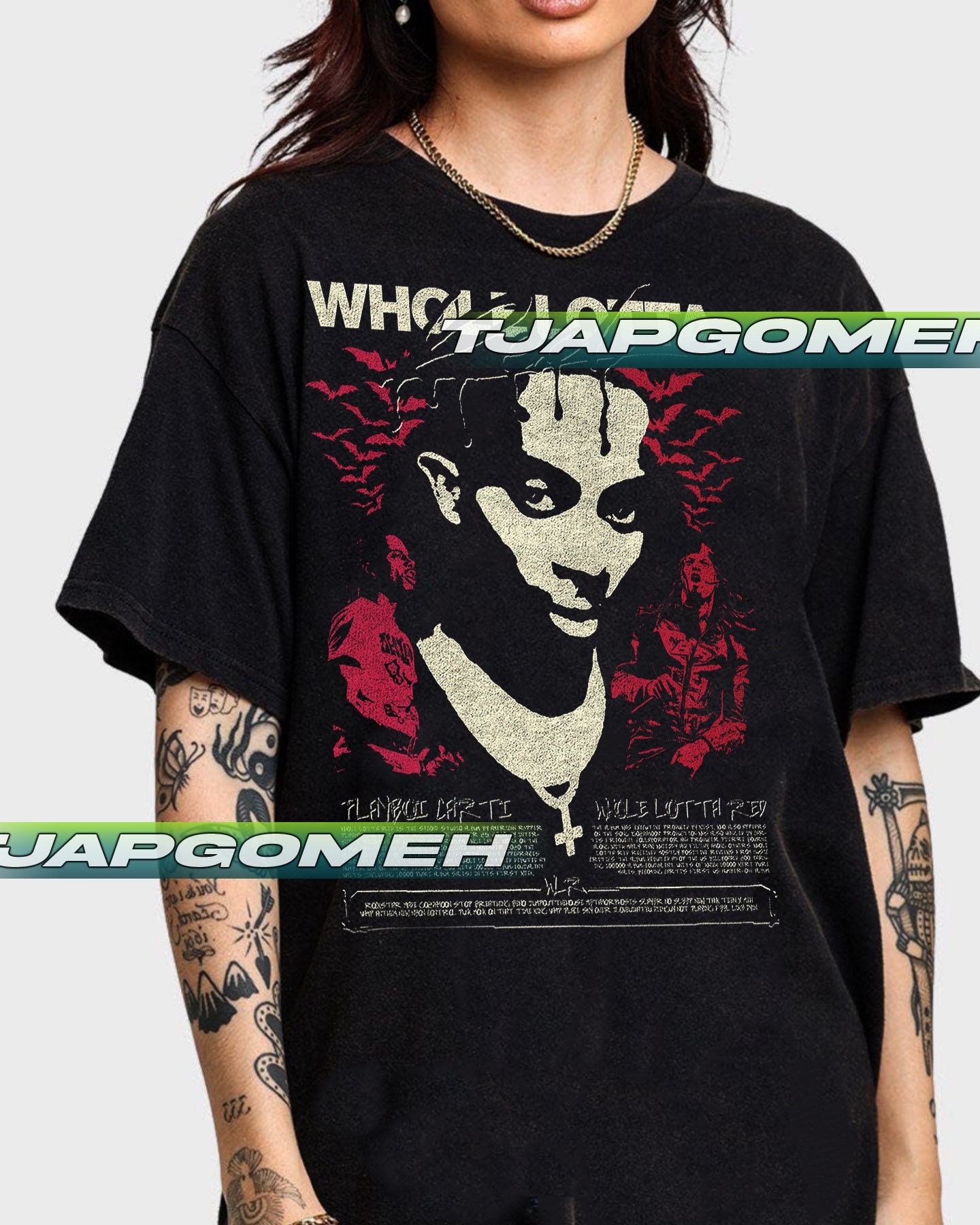 Dshztooma Rapper Playboi Carti T Shirt Music Album Whole Lotta Red Graphic T Shirts Men Women Fashion Hip Hop