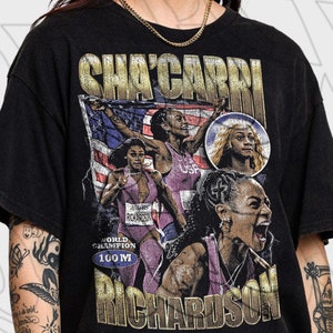限定版 Sha'carri Richardson ヴィンテージ T シャツ、女性と男性へのギフト ユニセックス T シャツ