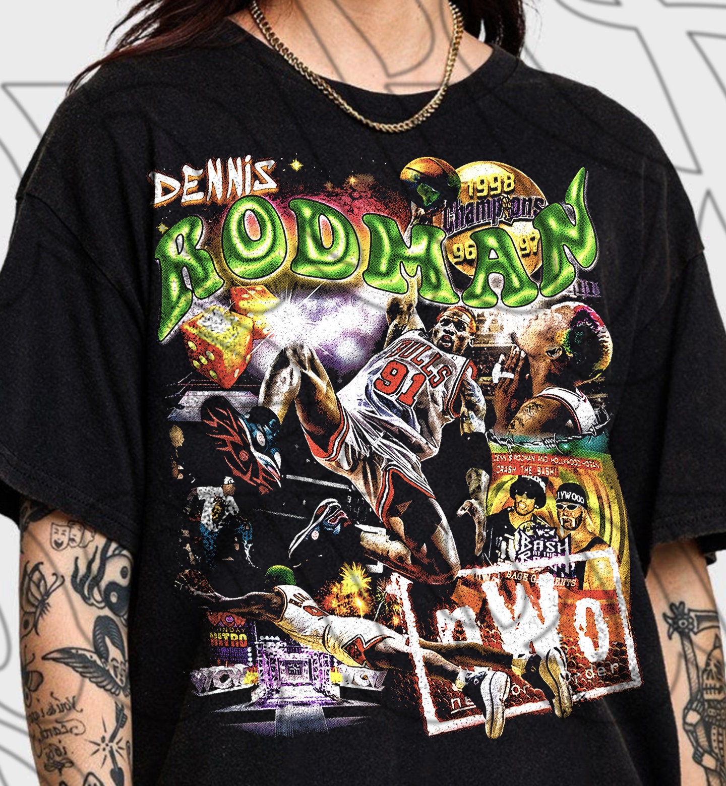 D ROD Dennis Rodman Graphic T Shirt - Limotees