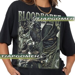 Maglietta vintage Bloodborne Hunter, regalo per donna e uomo, maglietta unisex