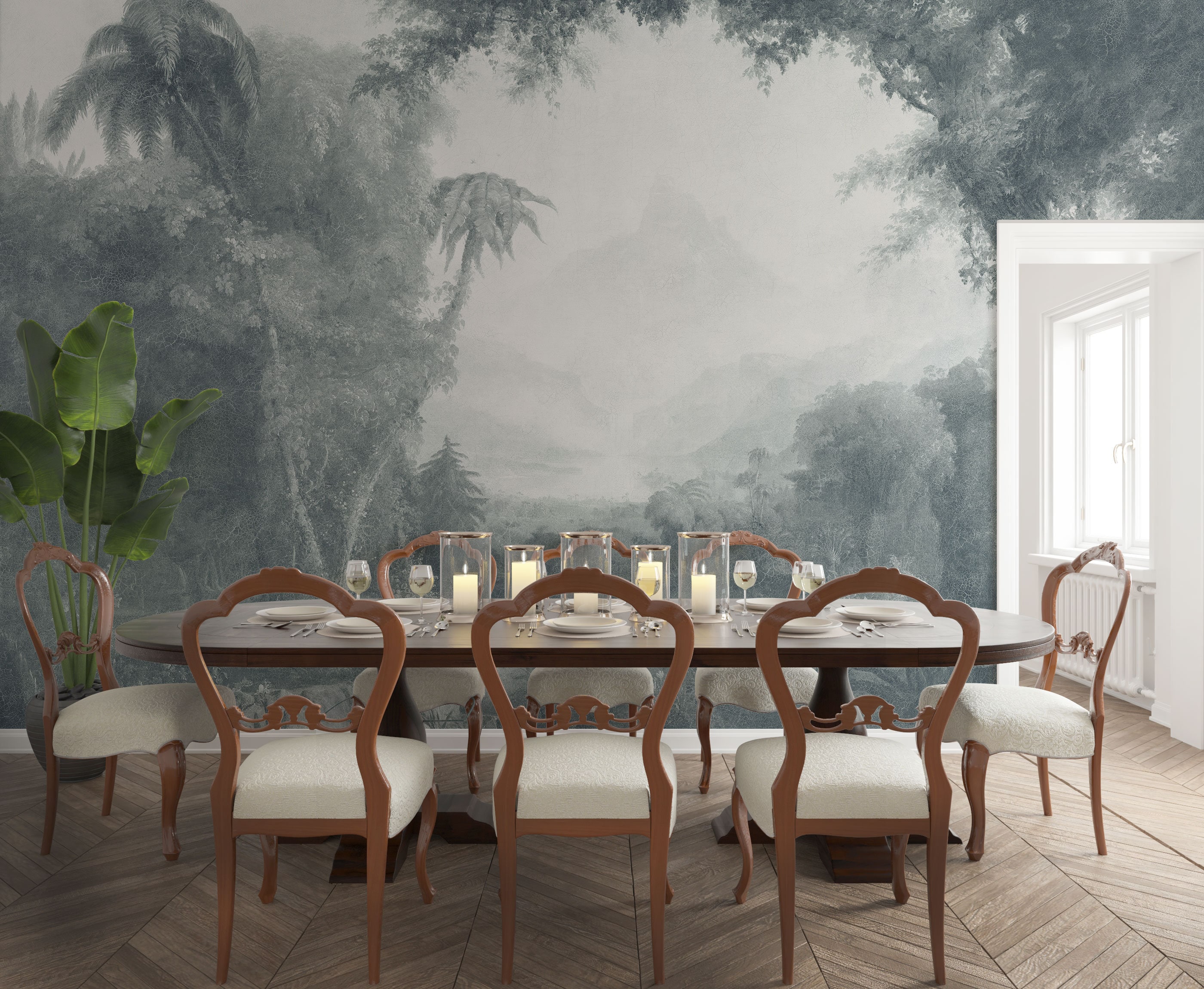Dining Room Wallpaper Murals Create Extraordinary Visuals Wall