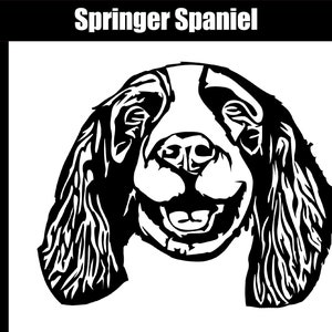 Springer Spaniel SVG, AI, jpg, png, eps - Digital Download - Cut file - SVG for cutting engraving or printing - Springer Spaniel Clip Art