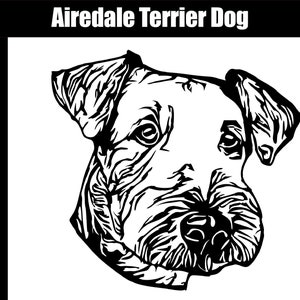 Airedale Terrier SVG, AI, jpg, png, eps - Digital Download - Cut file - SVG for cutting engraving or printing - Airedale Terrier Clip Art