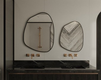 Asymmetrical Decor Mirror Set – Modern Aesthetic Wall Hanging