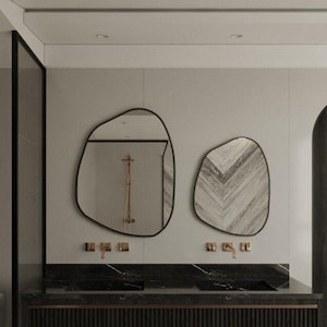 非対称ミラー - 不規則なミラー - ミラー壁装飾 - 抽象的なミラー - 廊下ミラーホーム装飾 - リビングルーム用吊り下げミラー