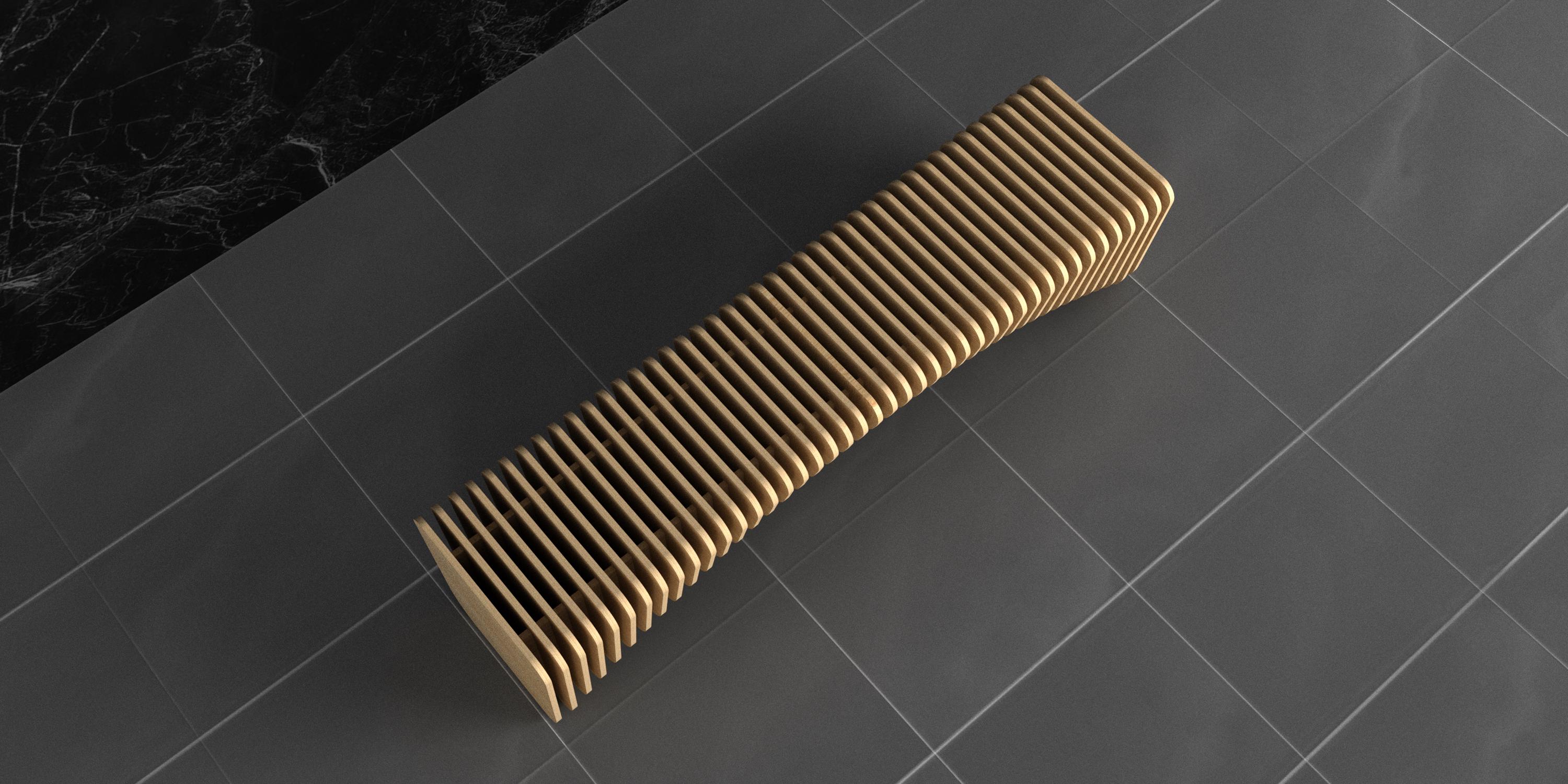 Parametric Wooden Bench – Modern Art, Exclusive Interior Furniture - Etsy