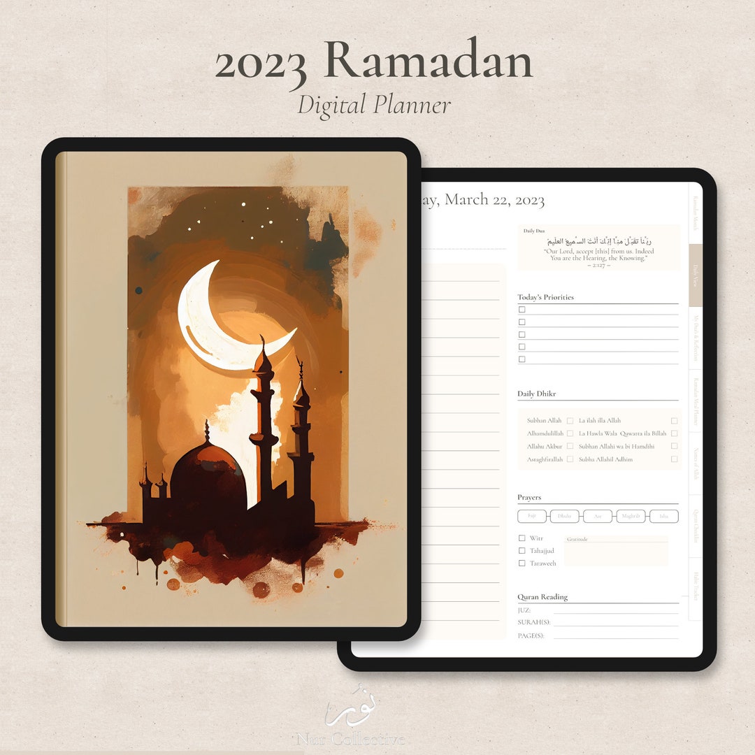 Digital Ramadan Planner Productivity Planner for Busy Etsy