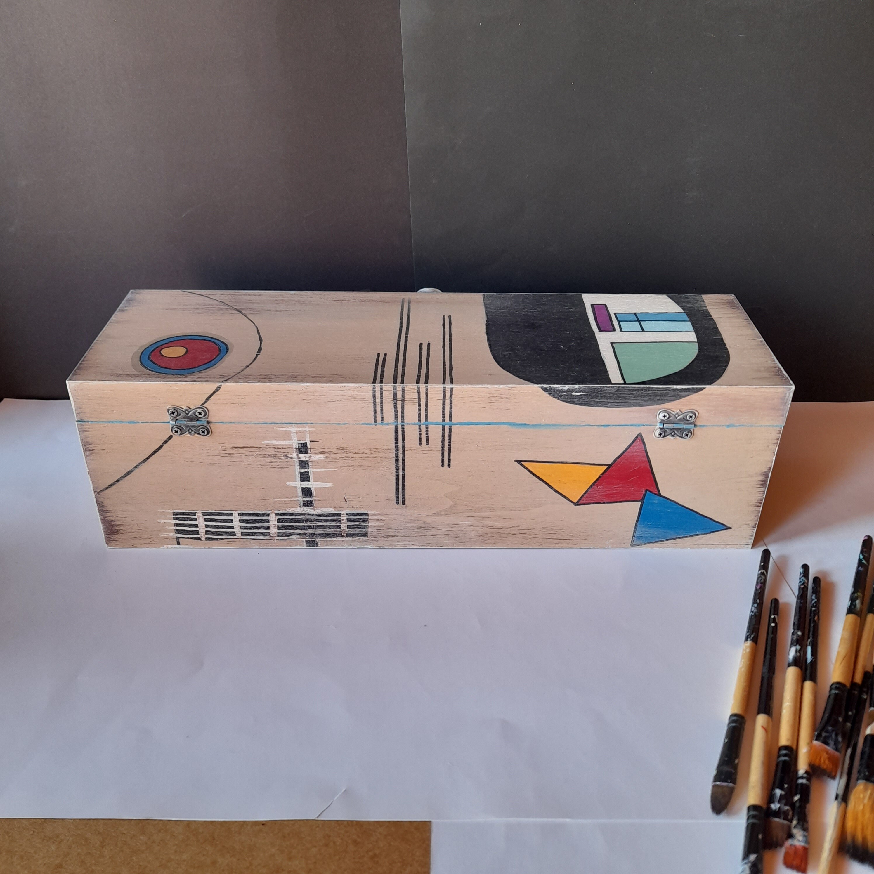 Hand Painted Rectangle Box, Wood Jewelry Box, Hand Made Gift İdea ...