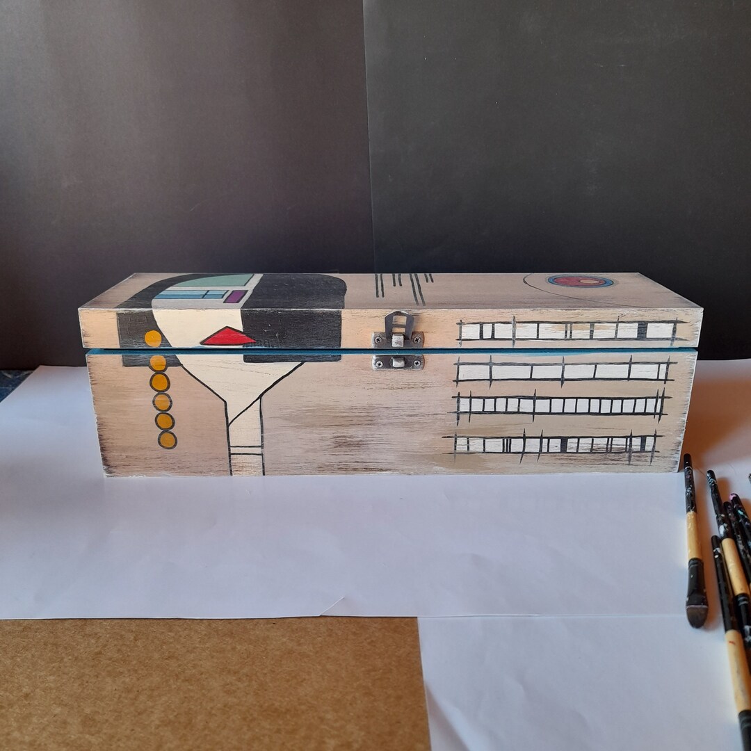 Hand Painted Rectangle Box, Wood Jewelry Box, Hand Made Gift İdea ...