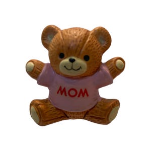 Enesco 1984 Porcelain Mom Heart Bear Mini Figurine