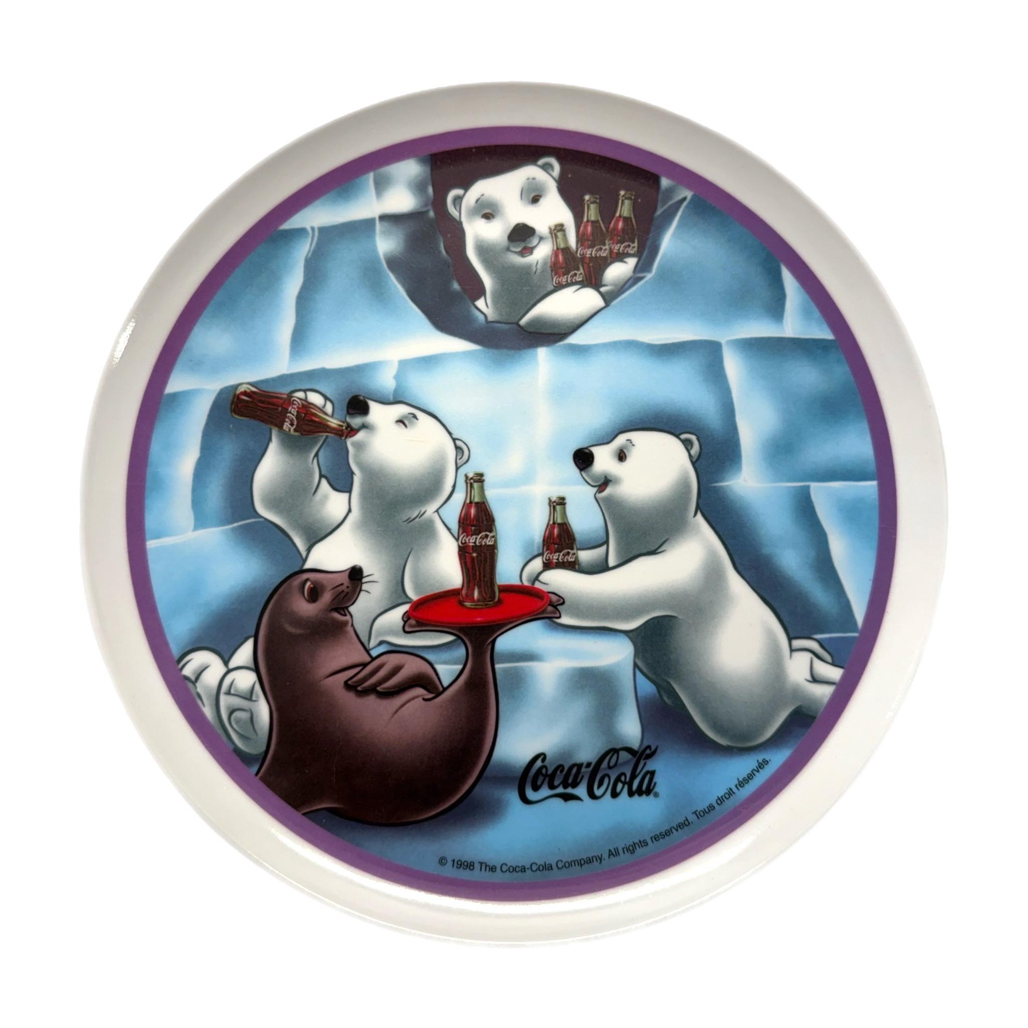 1998 Vintage Coca-cola Polar Bears & Seal Collectible Plastic