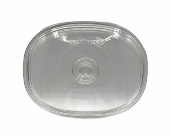 Tapa de vidrio ovalada de repuesto Pyrex vintage de 9,5 pulgadas (modelo F12C)