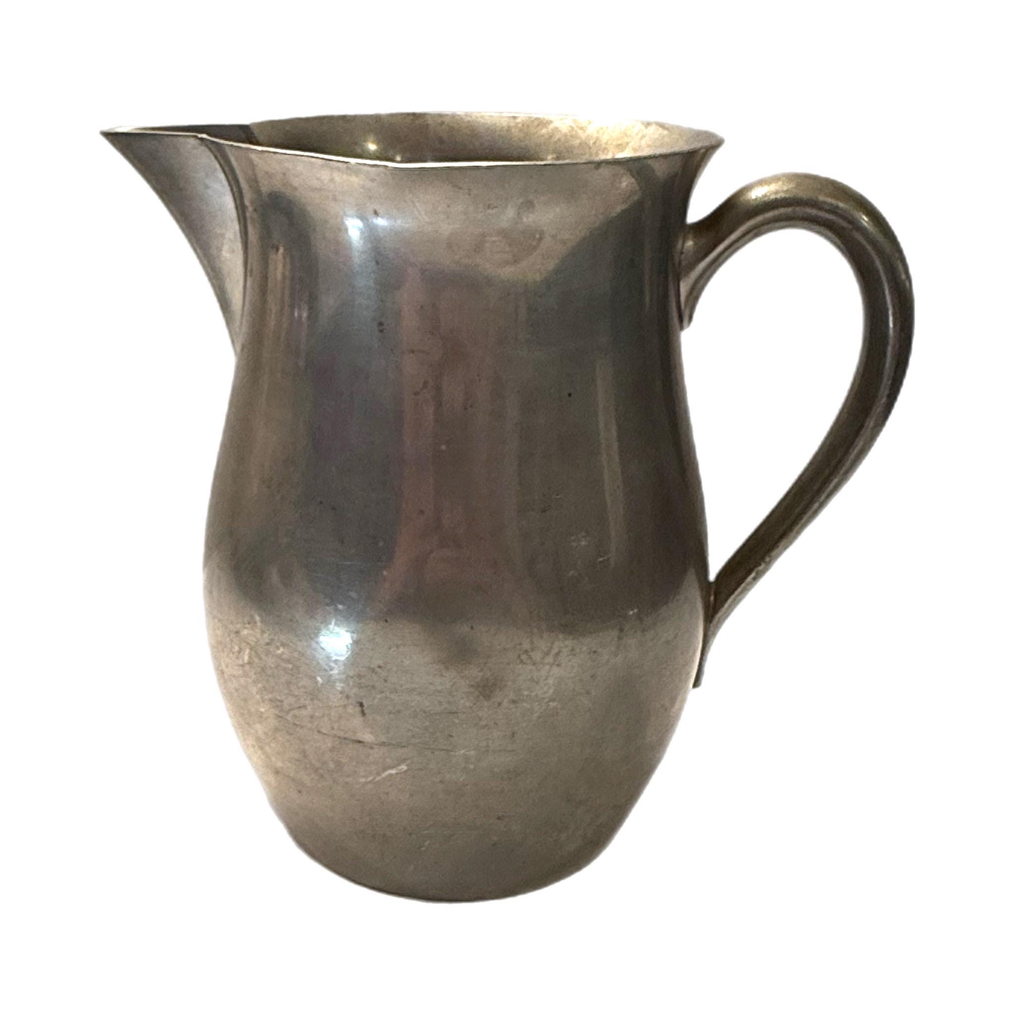 Vintage Crescent Pewter Pitcher - Etsy