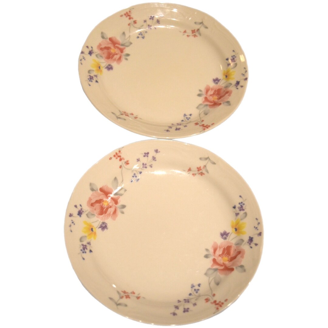 Set of 2 Tatung New Bone China B006 8 Salad Plate Multicolor Floral Etsy