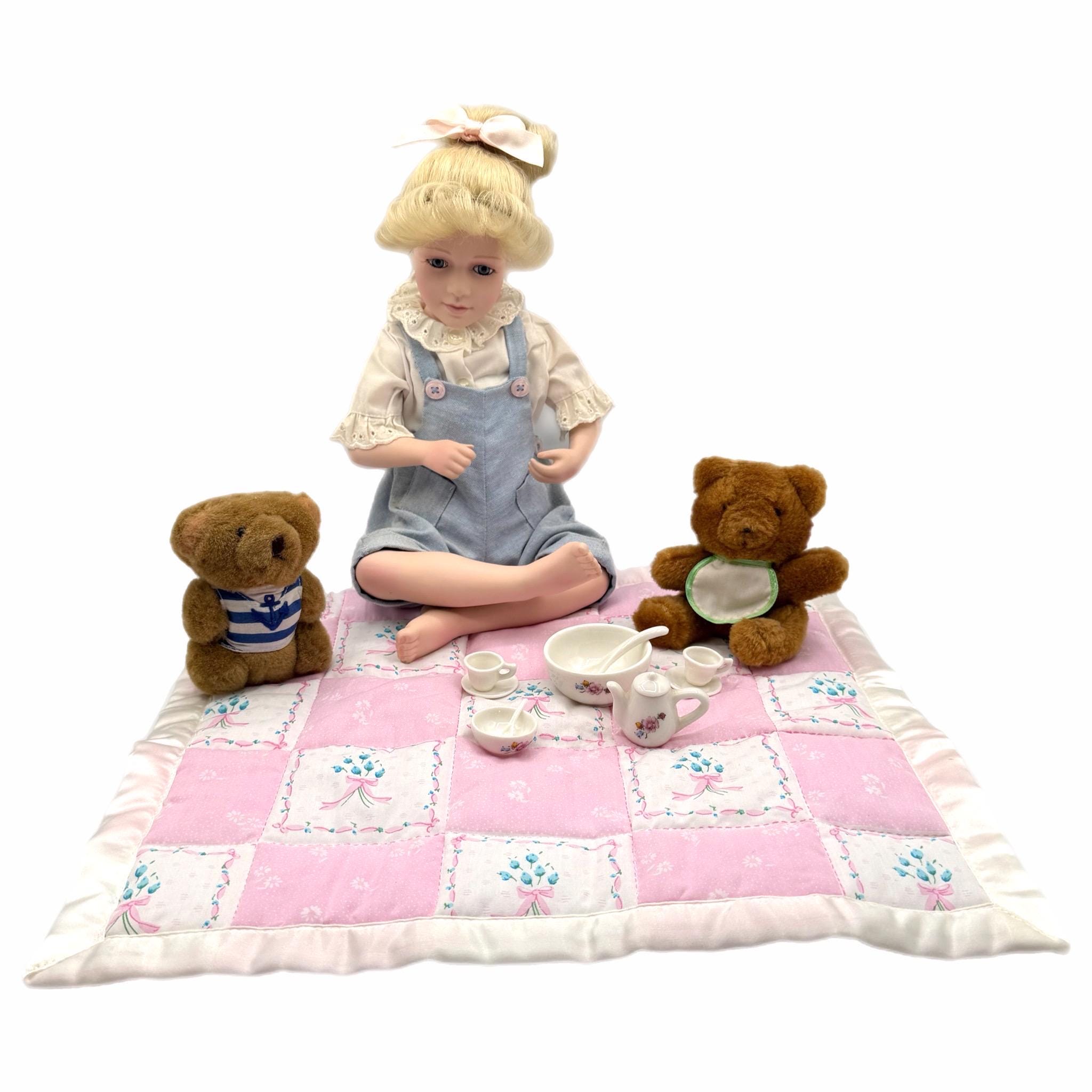 Teddy bear porcelain doll - Etsy 日本