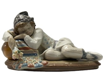 リヤドロ「おじいちゃんと釣り」#5215 磁器製フィギュア 新品同様 木製