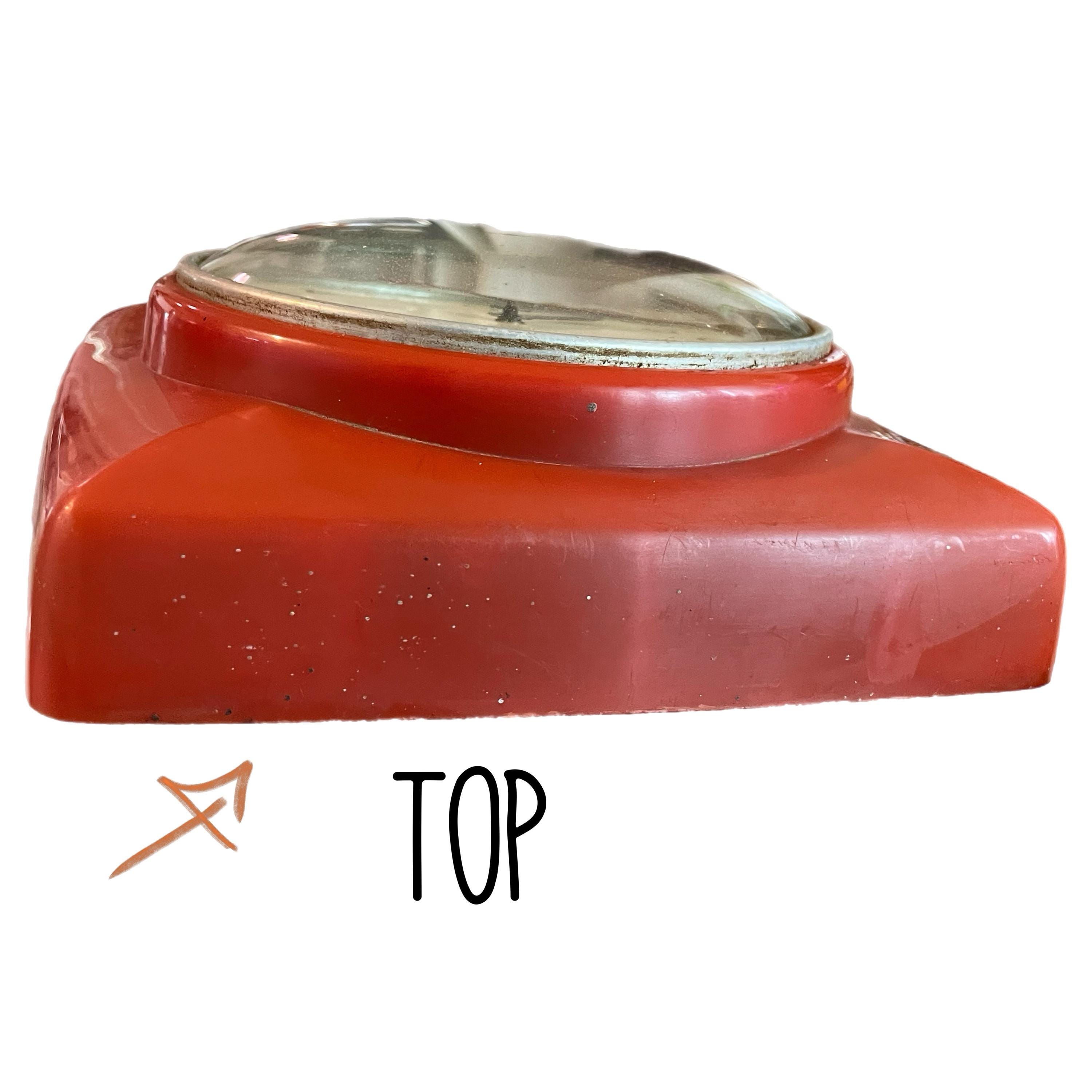 50年代ゼネラル・エレクトリック製ヴィンテージ動作式レッド壁掛け時計