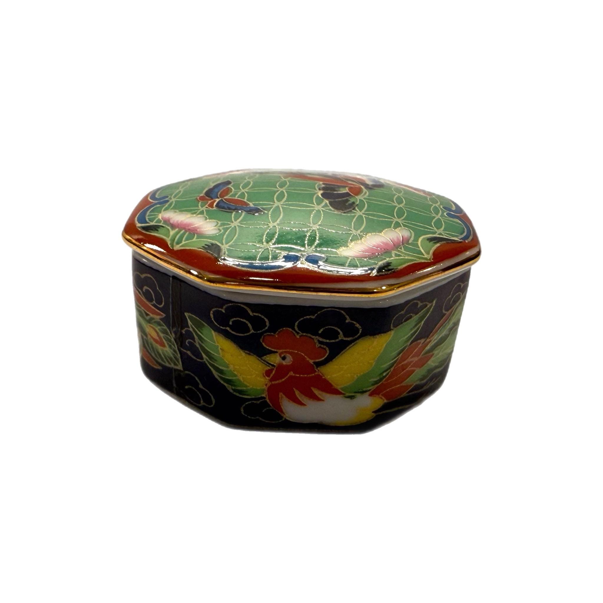 Vintage Takahashi Mini Kashmir Rooster Ceramic Trinket Box - Etsy