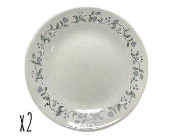 Juego de 2 platos de pan Corelle Country Cottage azules de 17 cm (6,75 pulgadas)