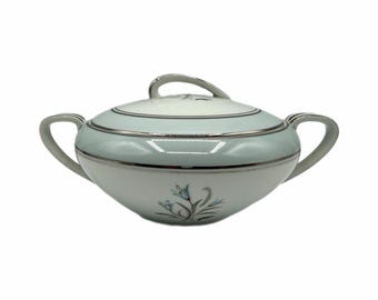 Vintage Noritake Bluebell Sugar Bowl & Lid #5558