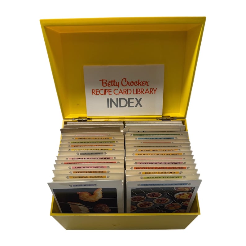 1971 Vintage Betty Crocker Recipe Card Library Yellow Etsy