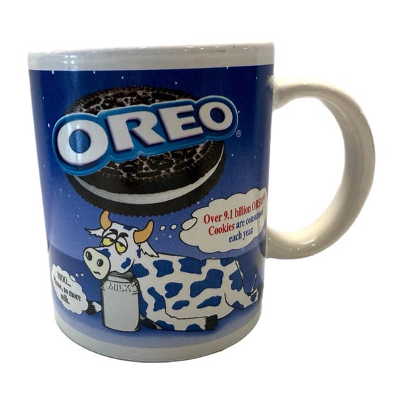 ヴィンテージ OREO マグカップ Vintage Oreo Cookies “so Much Milk” Ceramic Coffee Mug – Houston